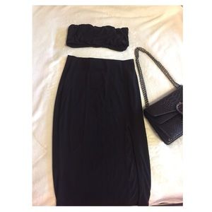 🆕 Black Bandeau & Midi Skirt ✨